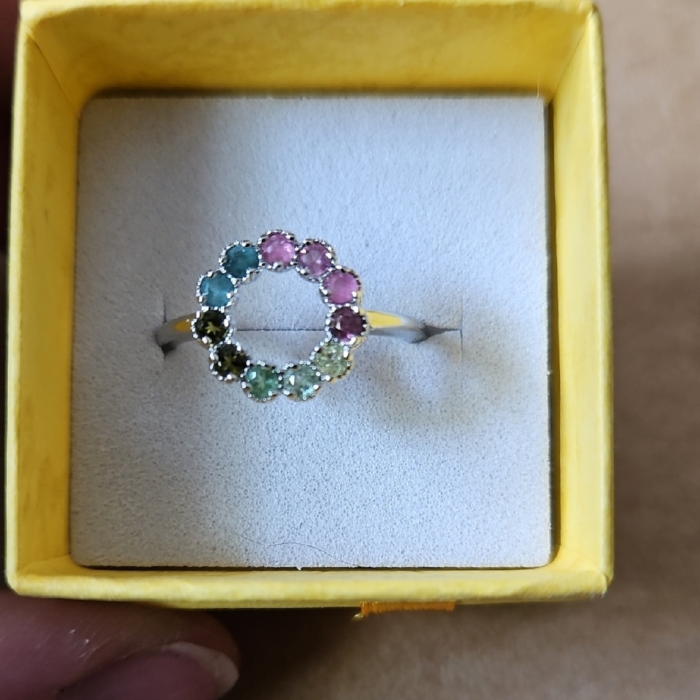 Elegant Multicolor Gemstone Ring